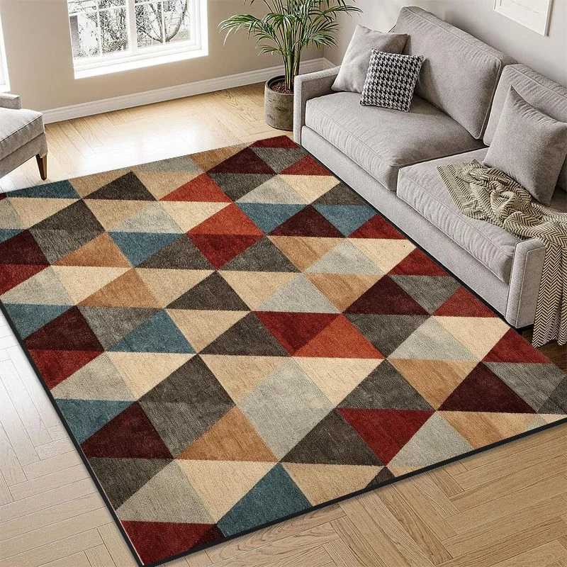 Nordic Abstract Area Rug for Living Room Bedroom Large Plush Non-Slip Floor Carpet Modern Home Decor Y251110
