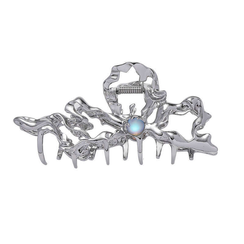 Original Moonstone Hollow Butterfly Hair Claw Wholesale for Women New Chinese Style Minimalist Shark Clip Niche High-end Hairpin