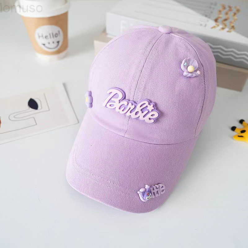 Sanrio 2024 Spring New Childrens Baseball Cap Cute 3D Cartoon Sunshade Embroidered Curved Brim Duckbill Cap H251110