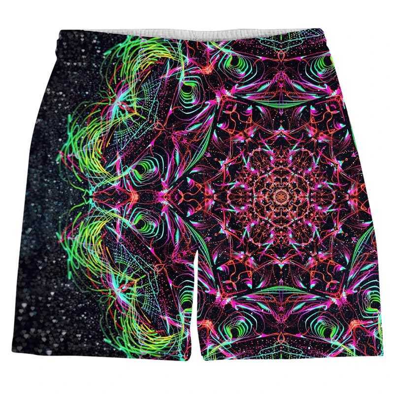 3D printed ethnic style pattern beach shorts for men casual and fashionable Hawaiian holiday shorts cool mens quick drying pants X250410