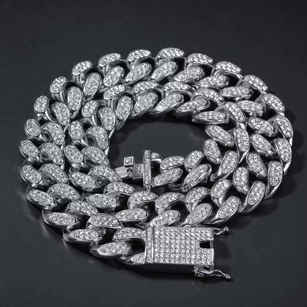 20mm quality INS sier plated gold-plated chilled hip-hop Hiphop Mans Chunky Miami Cuban chain necklace