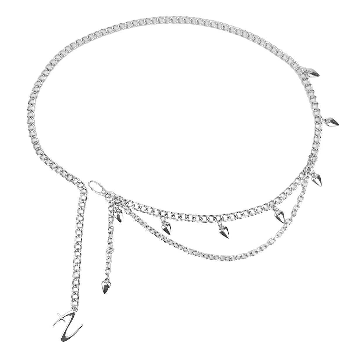 Metallic mti layer edge waist chain wens fashion dress inlaid with warm chain wens accessories X250410