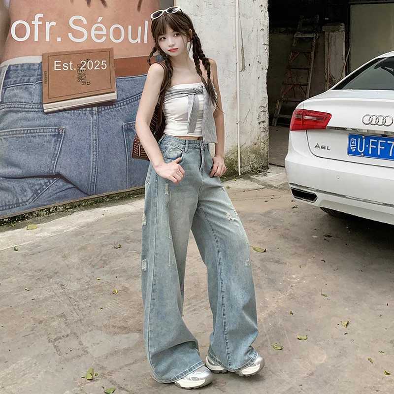 Straight Leg Jeans Women High Waist Loose Casual Comfortable Trousers Relaxed Fit Retro Style Wide Leg Pants Fashion Trendy C251110