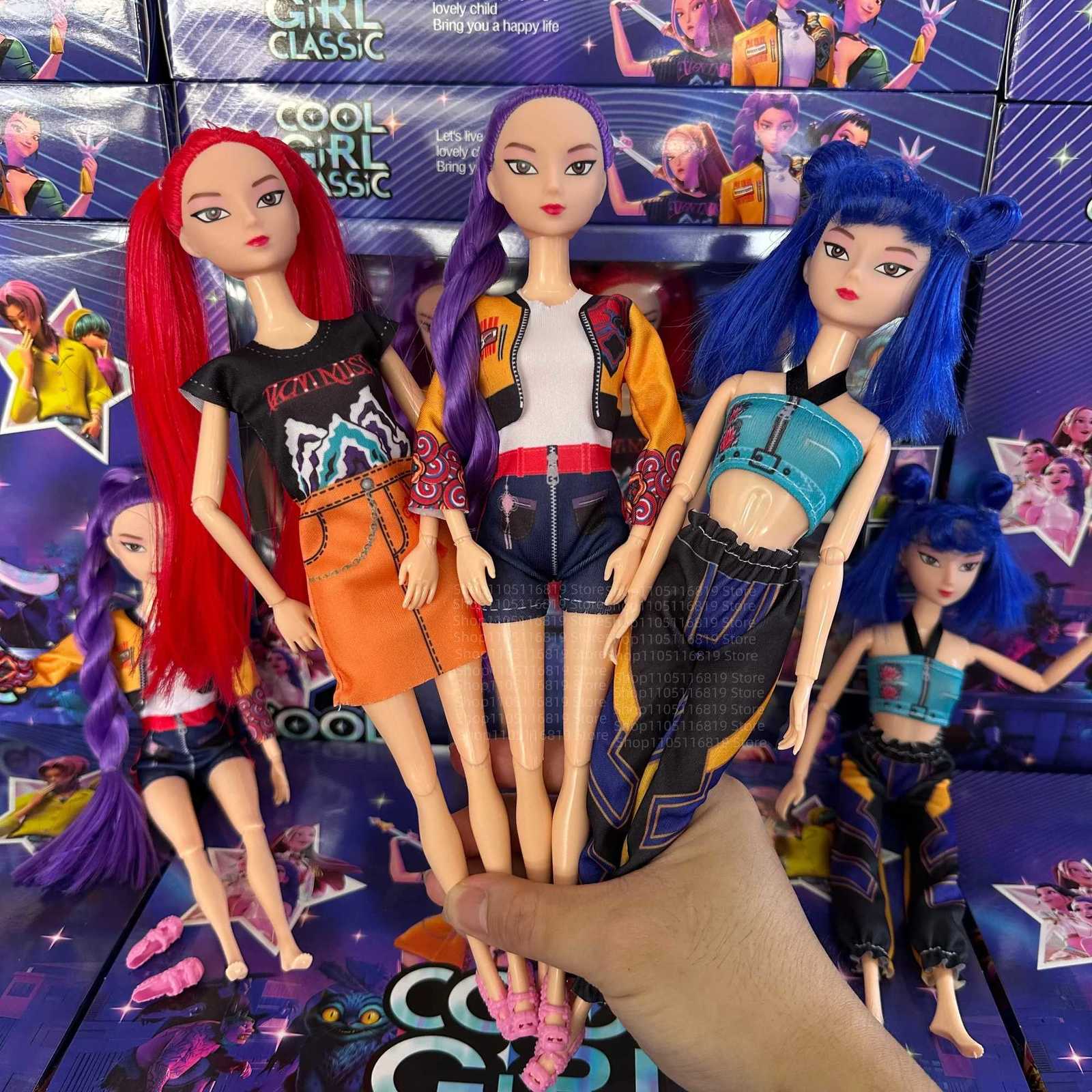 KPop Demon Hunters Doll Vinyl Toy Huntrix Rumi Mira Zoey K pop Character Mask Figurine Diy Christmas Birthday Gift Cosplay Decor Z251110