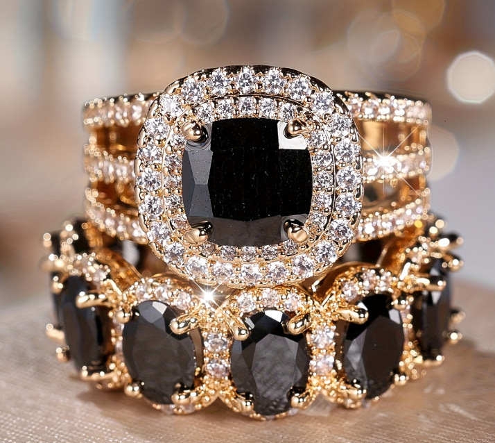 European Designer Rings And American Egg Shaped Fashion Rings With Full Circle Micro Inlaid White Diamond Zircon Rings Luxurious Full Diamond Rings Ar