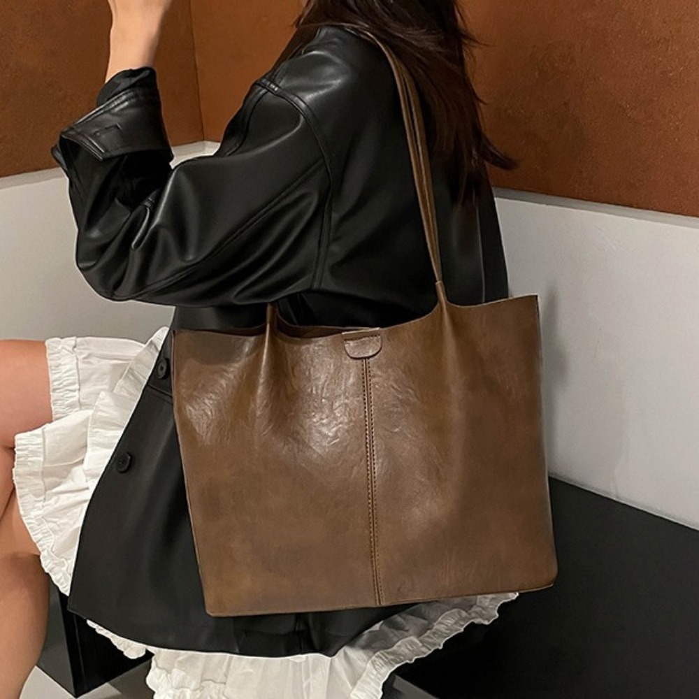 Womens Casual High-end Commuter Tote - Stylish Autumn Single Shoulder Bag