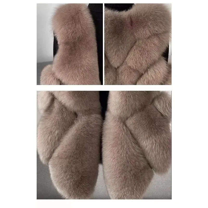 autumn and winter fox fur vest womens short coat young integrated women 251110