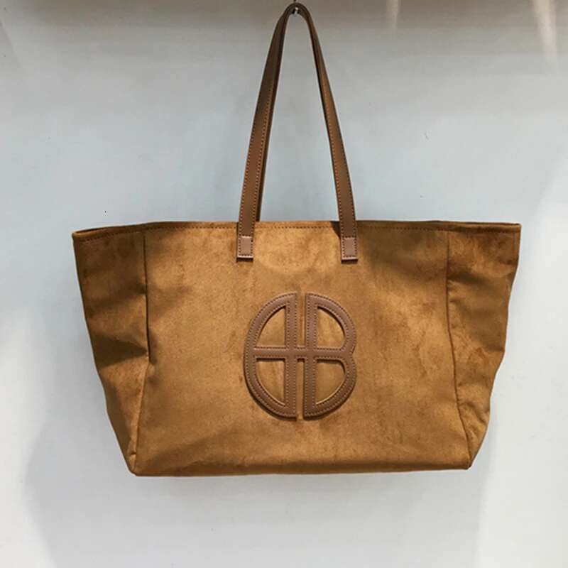 Faux Suede Tote Bags For Women Designer Handbags And Purses 2023 New In Fashion Large Capacity Simple Underarm Shoulder