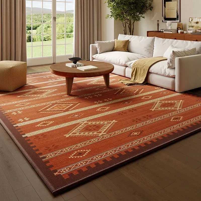 VIKAMA Premium Light Luxury Living Room Circle Velvet Carpet Bedroom Bed Blanket Study Carpet Anti-Fouling Home Decoration Y251110