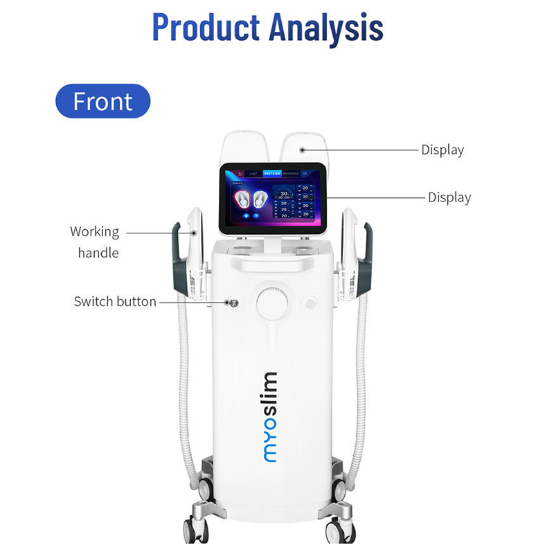 Professional 4 in 1 Electromagnetic Muscle Stimulation Device Weight Loss Muscle Building Abdomen Sculpting EMS Cellulite Reduction Body Slimming EMS 