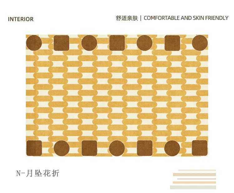 Retro Luxury Rugs for Bedroom Thick Plush Bedside Rug Large Area Living Room Decoration Checkerboard Carpet Home Fluffy Soft Mat Y251110