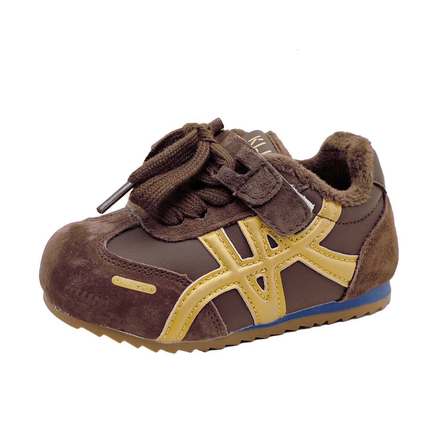 Winter New Childrens Boys Girls Casual Retro Fleece-lined Lightweight Comfortable Sneaker Kid Toddlers Casual Warm Sports ShoesT251110