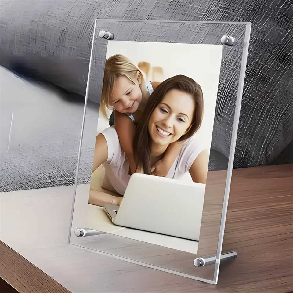 1pcsTransparent Photo Acrylic Photocard Holder Picture Frame Kpop Album Poster Tag Display Stand Desktop Ornament L251110 H260306