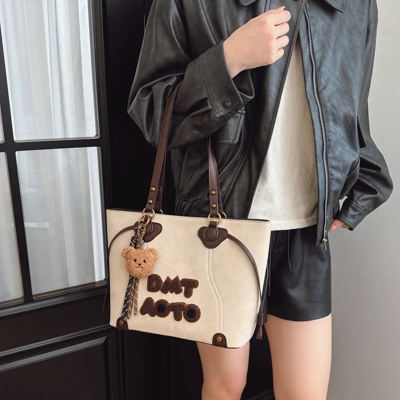 2025 Monogram Tote Bag for Women Spacious Designer-Inspired Shoulder Purse with Top Handle Work Commute Bag R251110