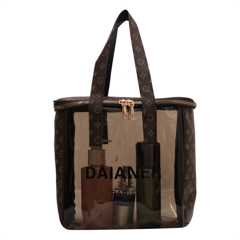 Designer Makeup Bag Large Capacity High Appearance Level Toileting Bag Translucent Travel Waterproof Portable Storage Bag Free Shipping