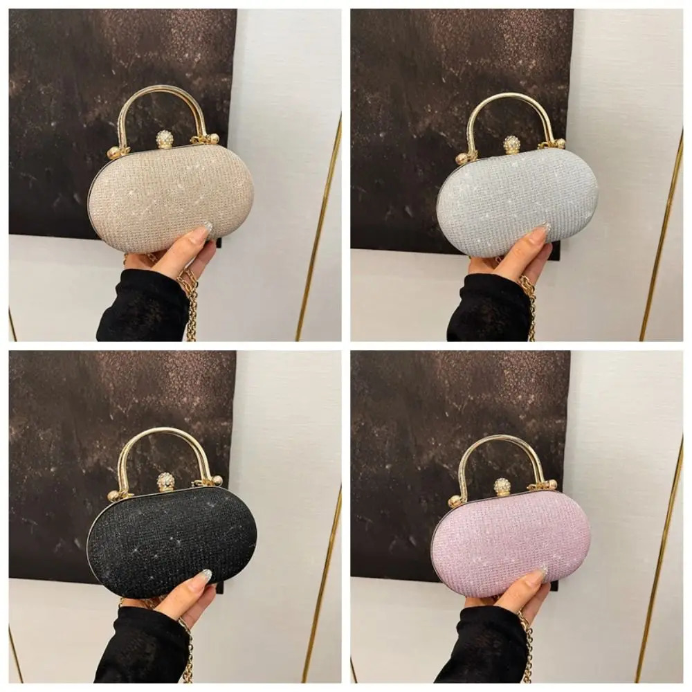 Fashion Polyester Fiber Evening Bags Rhinestone Chain Shoulder Bag Banquet Bag Women R251110