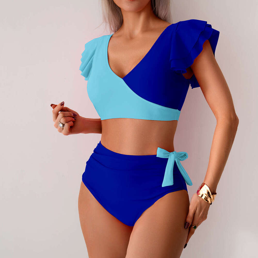 Split Women's European and American High Waist Bikini Swimsuit Wholesale 2025 New Casual Versatile Fashion Clothing