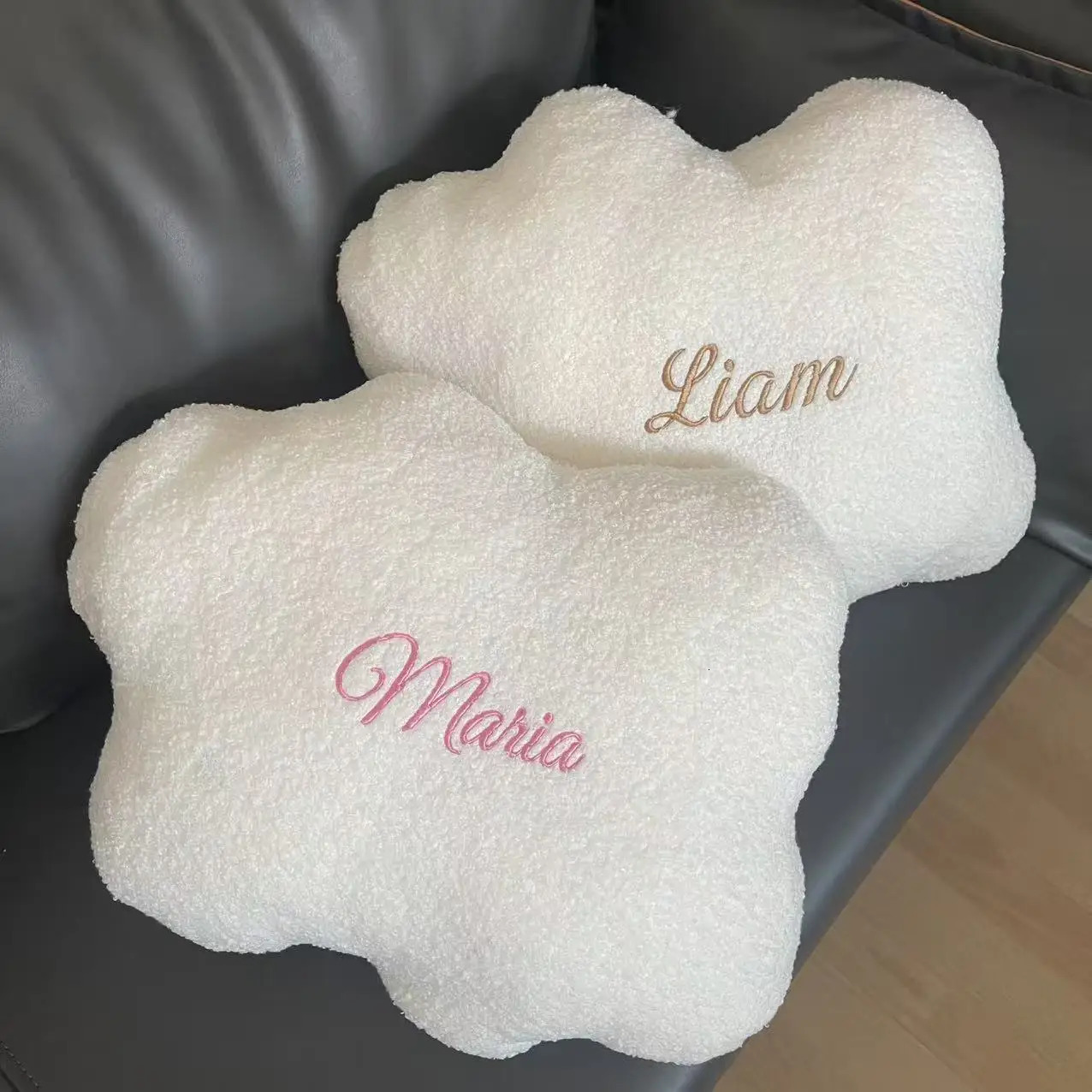 Personalized Name Lambswool Baby Pillow Cloud Shape Home Decor Sofa Decorative Cushion Throw Pillow Car Seat Chair Bed Couch 251104