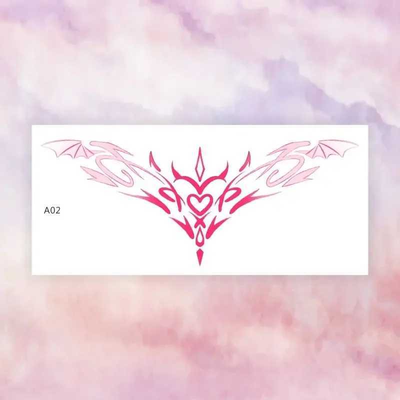 10 Pink Fairy Totem Tattoo Stickers Set Waterproof Fake Tattoo Sexy Art Temporary Tattoo Abdominal Tattoo Stickers W250410