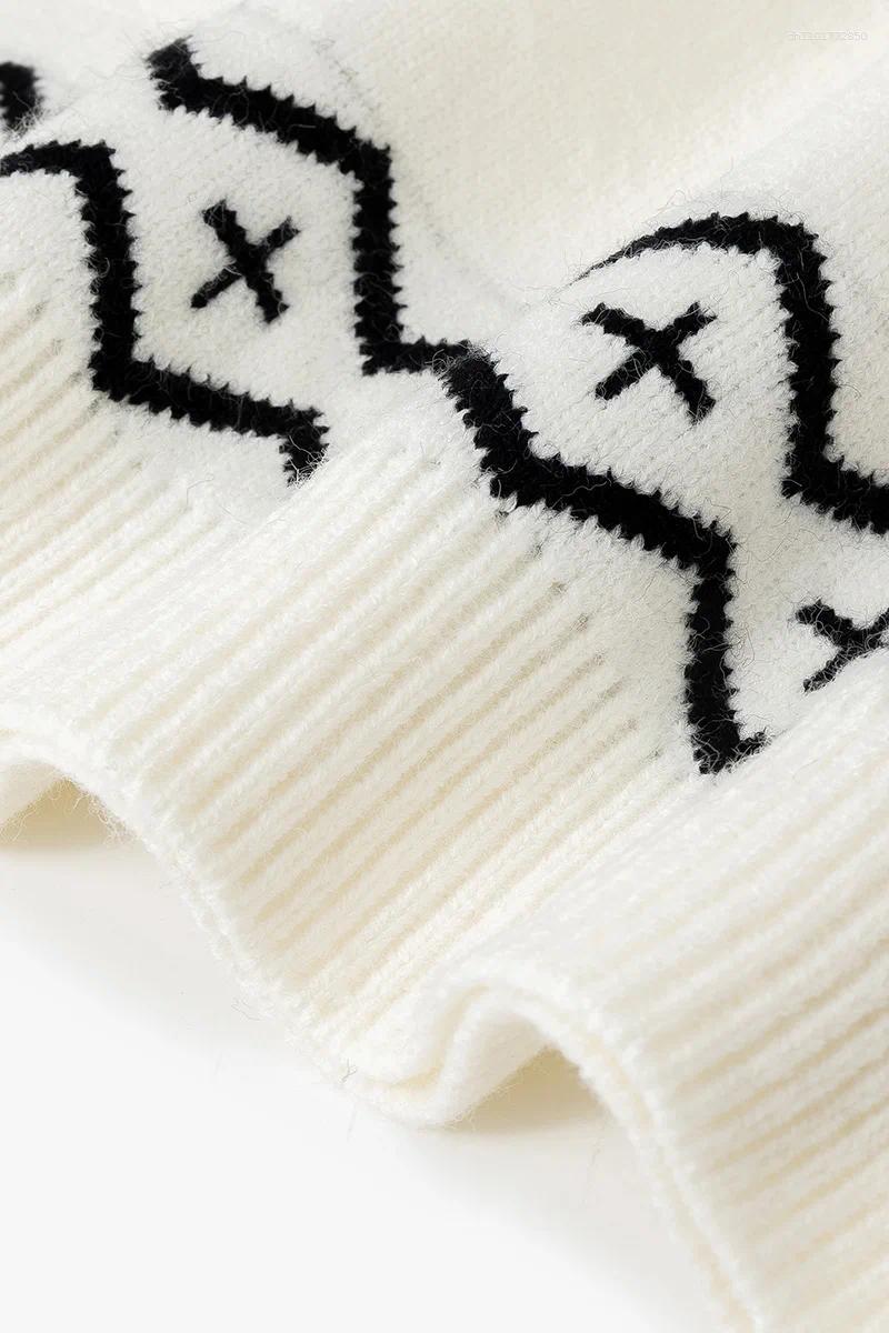 Men's Sweaters Christmas Snowflake Jacquard Festive Atmosphere Round Neck Loose Sweater Warm Knitwear Autumn And Winter Season Outfit