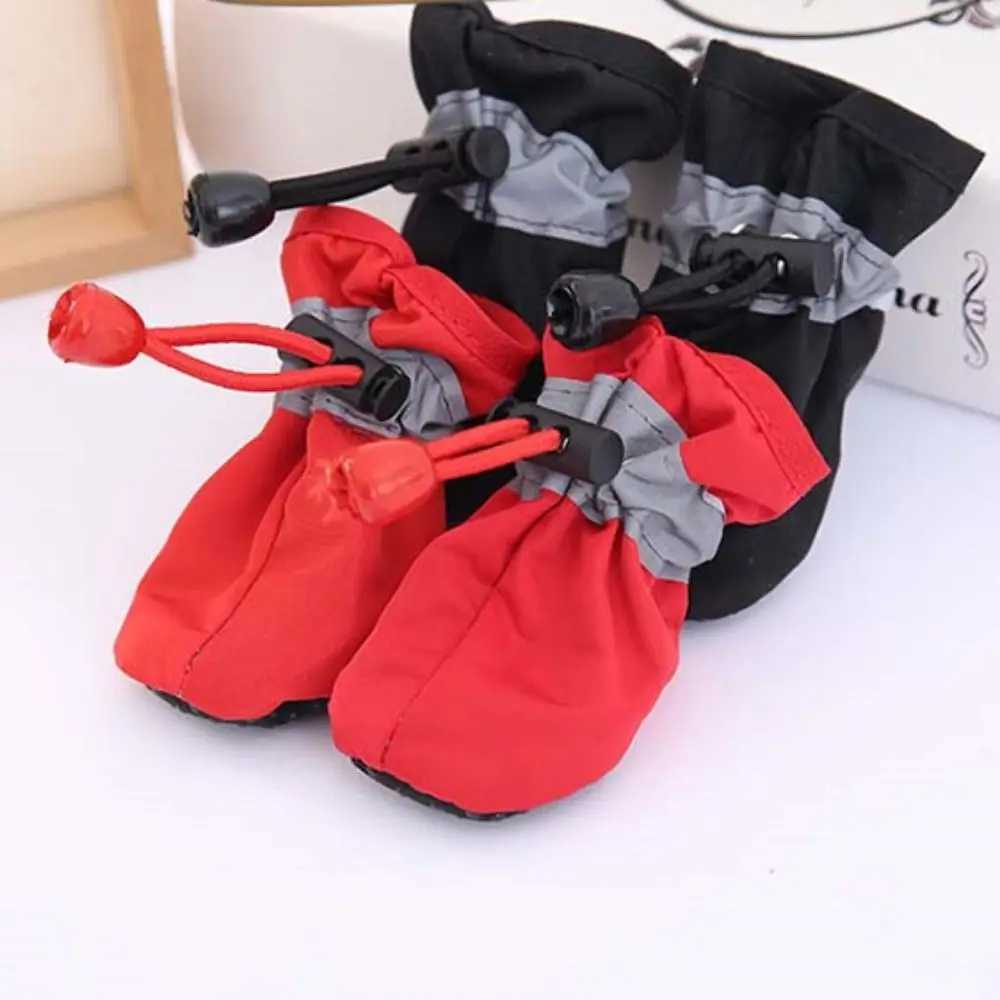 4 Winter Pet Dog Shoes Warm Snow Non slip Boots Fur Puppy Socks Pet Rain Shoes T2504010