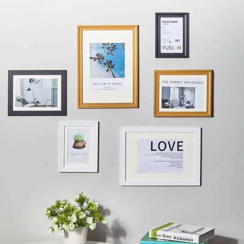 Photo Simple Stylish 1015CM Black ic Style Wall Mounted Decorate For Friends Family Picture Frame Display Home Decor L251110 H260306