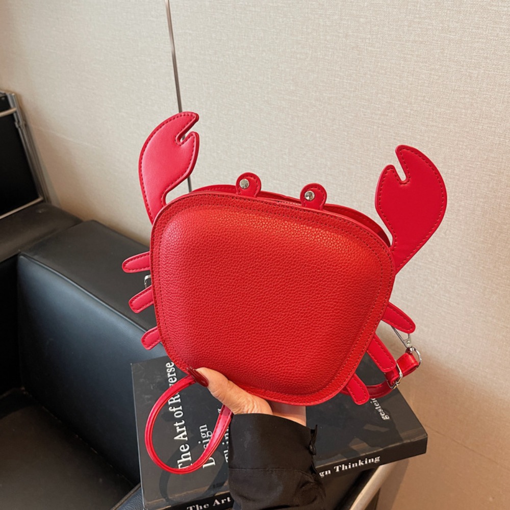 Fashionable Woman's Personalized Crab Design Shoulder/Crossbody Satchel with Unique Shape Features