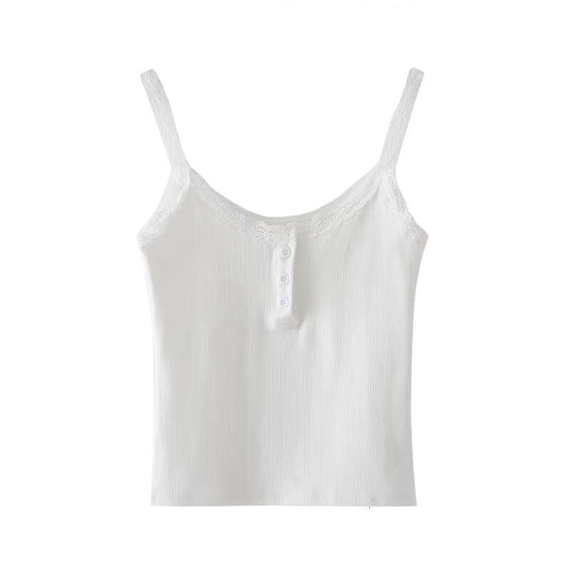 2025S Designer Women S T Shirt Summer Korean Edition Lace Camisole Tank Top For Women S New Spicy Girl Design Beautiful Back Slim Fit Underwear Trend
