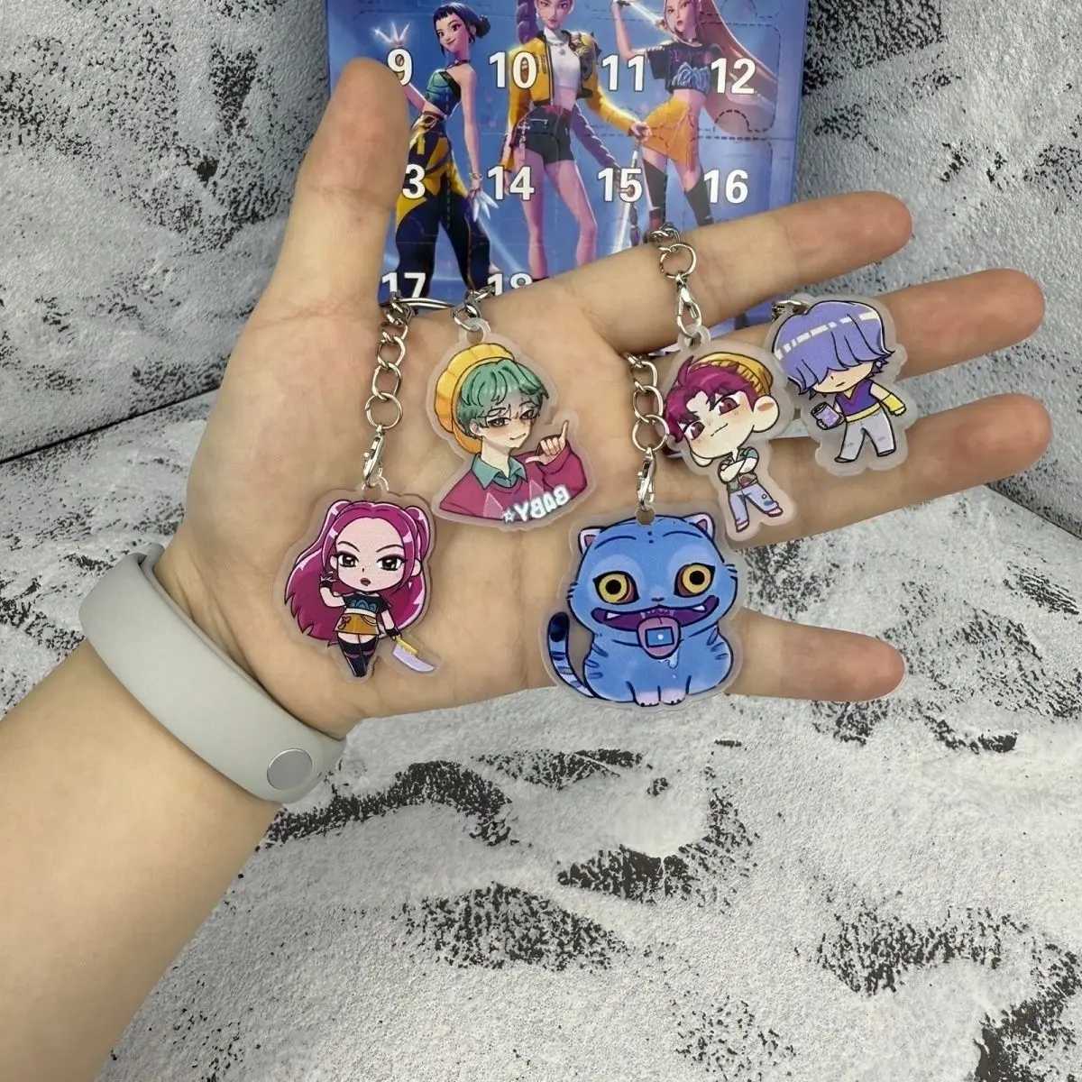 24pcs Cute Anime Keychain Blind Box Kawaii Bag Charm for School Backpack Bulk Aesthetic Gift for Friends Kids Birthday Party C251110