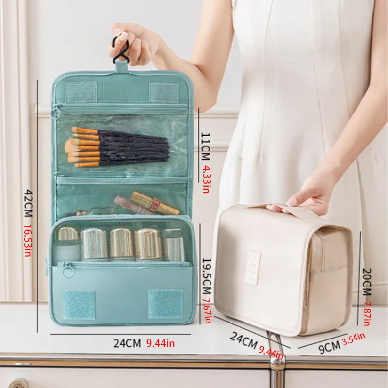 Travel Toiletry Bag Makeup Bag Women Multi-Functional Portable Large Capacity Storage Lady Travel Hanging Hand-Held Toiletry Bag 251110