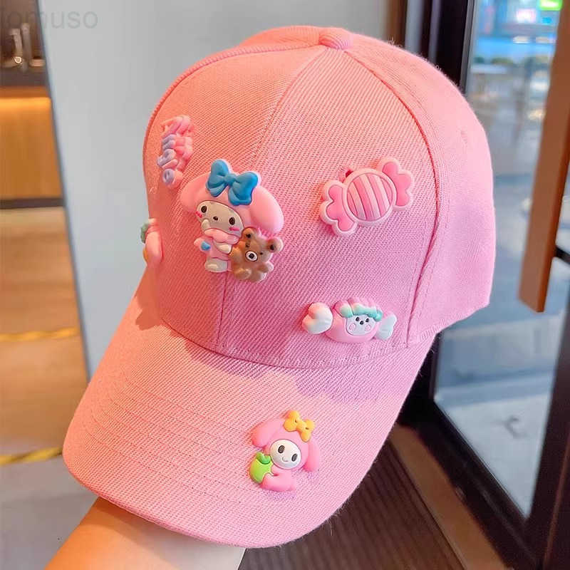 Sanrio 2025 New Childrens Hat Spring and Autumn Baseball Cap Cute Baby Cartoon Duckbill Cap Girls Casual Versatile Hat H251110