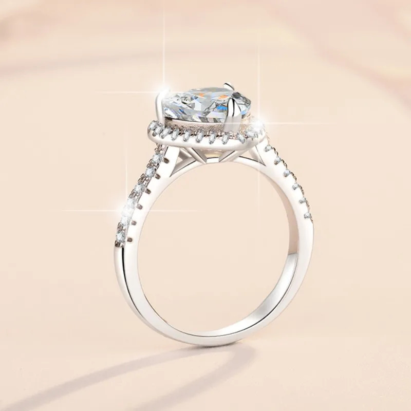 FIRERING 100 True Pink Heart Rings 12ct with Certificate Ring Women Jewelry S925 Silver 251103