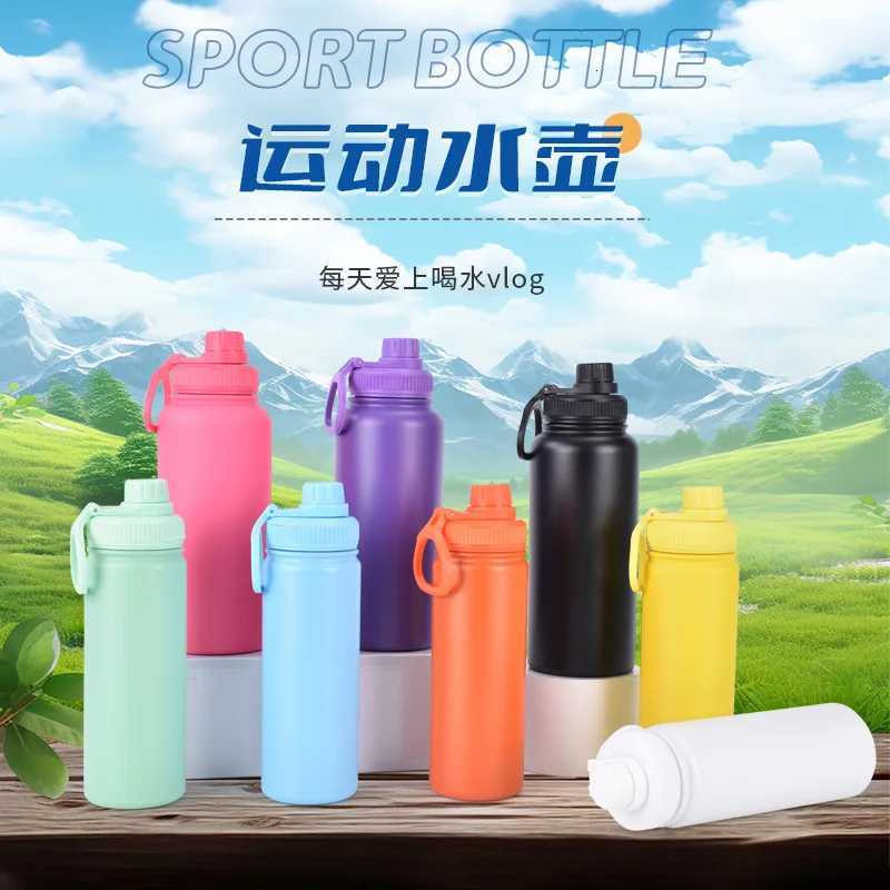 Fashionable cup Sports Water Bottle Leakproof Gym Vacuum g Portable Cup Stainless Steel Insated Water Bottle With Buckle Fitness Sports Pot Y251110