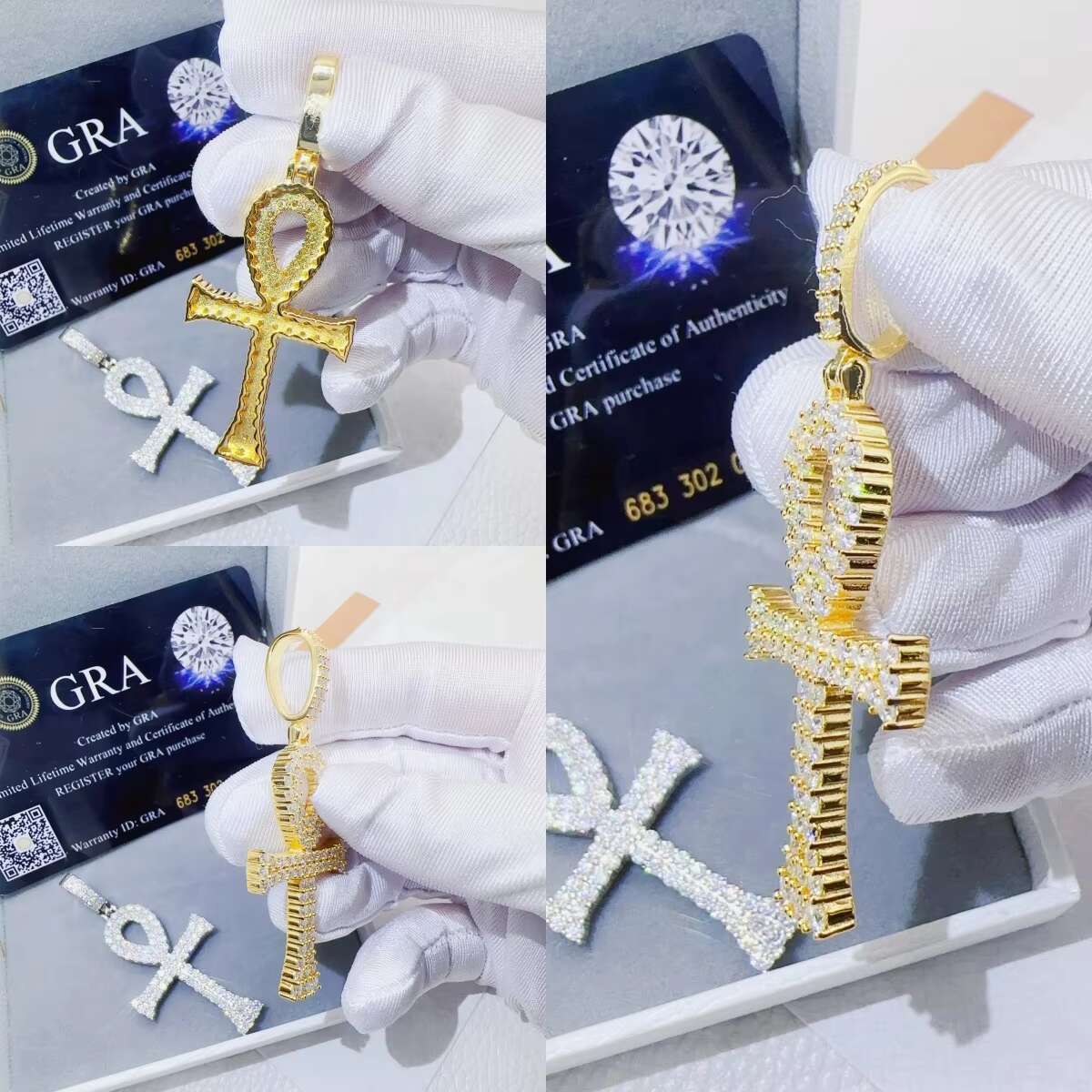 Pass Diamond Tester Fashion Hip Hop Cross Pendant Custom S925 Pendant VVS Moissanite Pendant