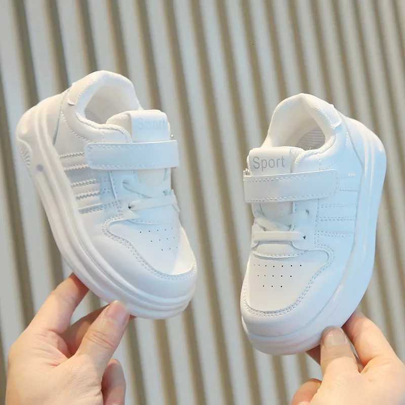 New Children Tennis Shoes Simple White Versatile Kids Sneakers for Girls PU Leather Boys Fashion Running Sneakers School CausalT251110