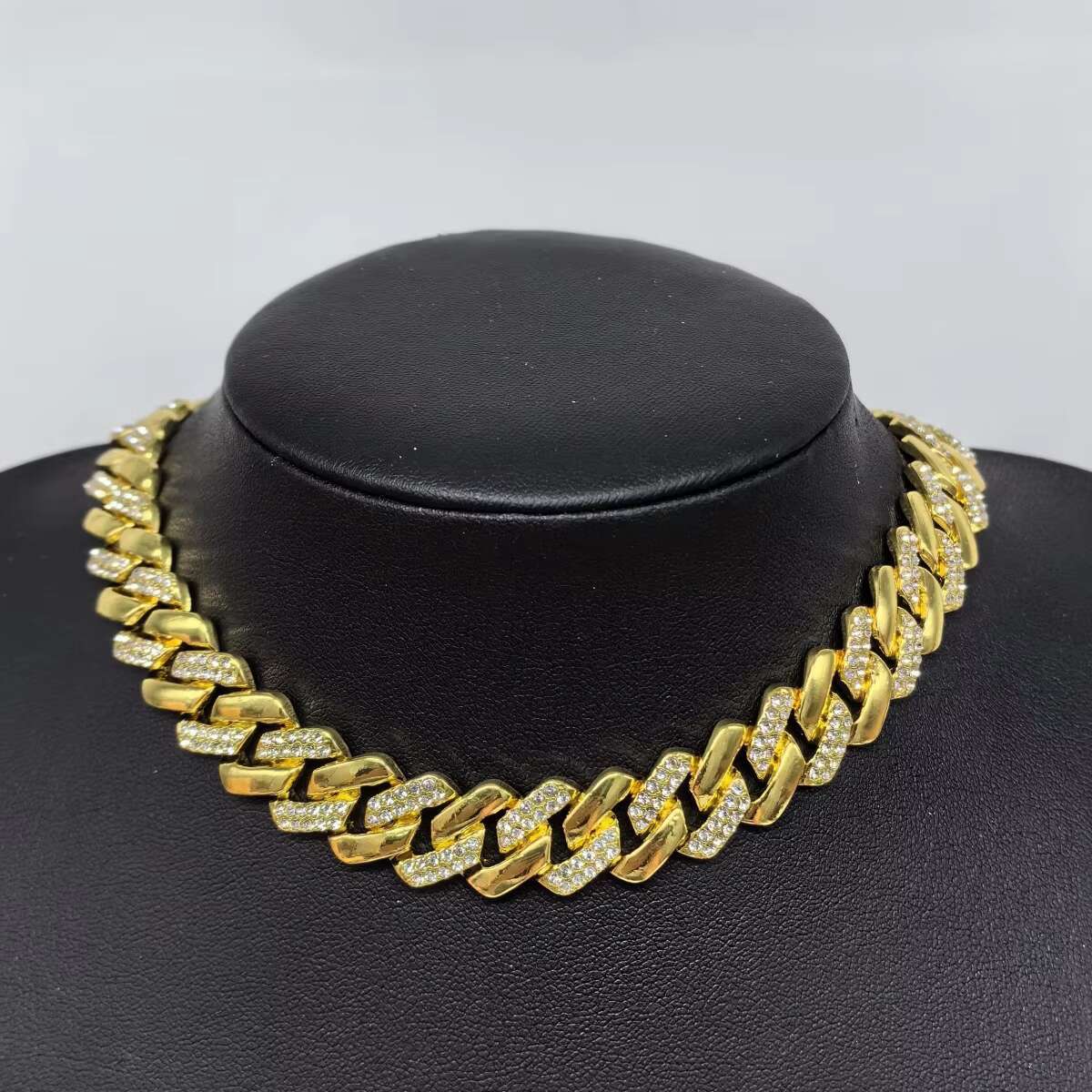 Manufacturer's Hot Selg High-quality Fashionable Hip-hop Stainless Steel Full Dia 14mm Cuban Chain Bracelet Necklace