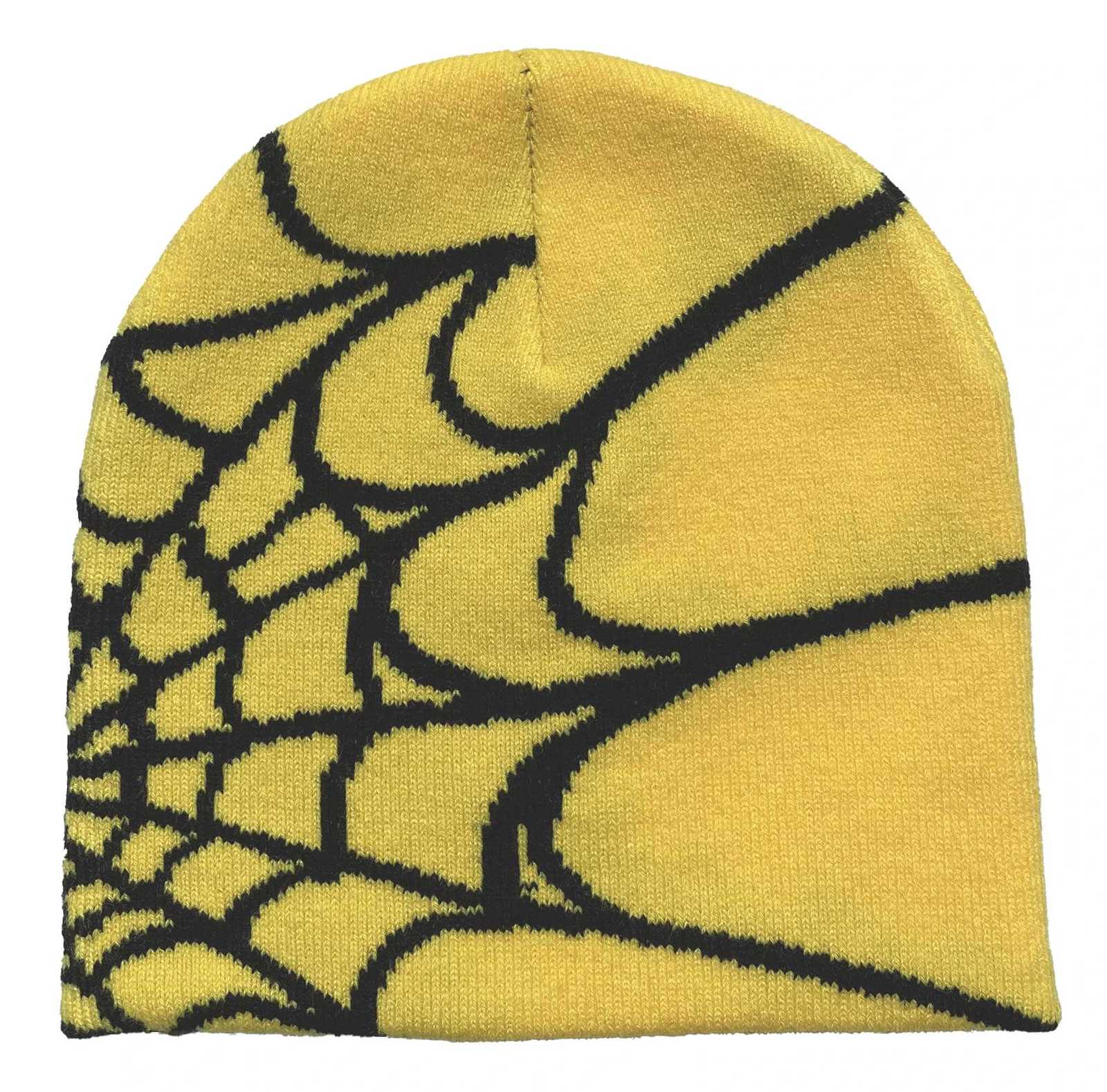 Unisex Spider Web Printed Knit Hat Warm Outdoor Pullover Hat Personality Beanie HatXJ251110