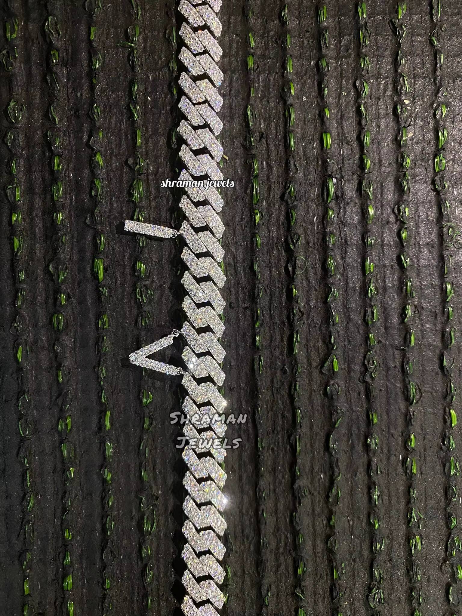 12mm White Gold Cuban Link Anklet with VVS Iced Out Moissanite 925 Silver Perfect Christmas Gift for Women