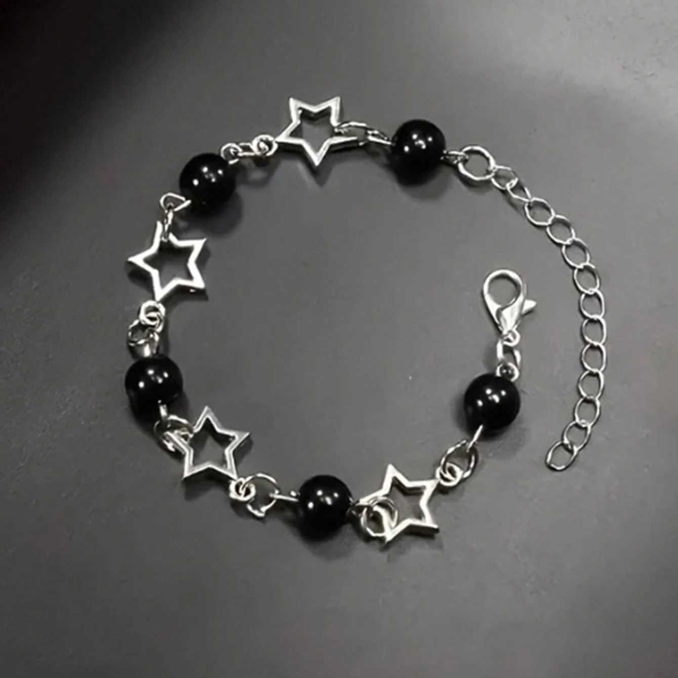 2-Piece Y2K Pearl Star Bracelet Set Suitable as a Mens Holiday Gift or Daily Wear BraceletT251110