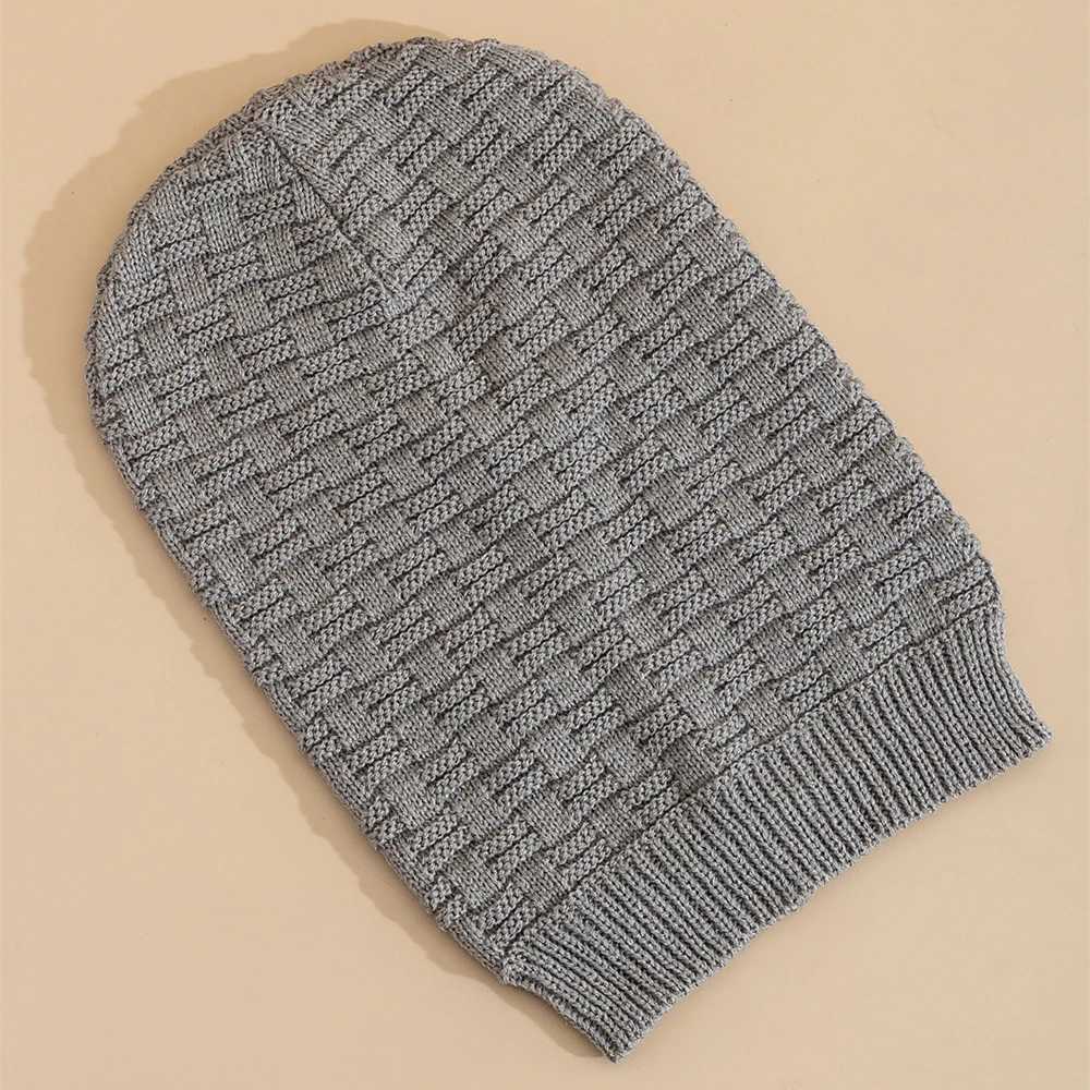New Unisex Winter Hat Long Size Knitted Cap Casual Beanies For Men Women Solid Bonnet CapXJ251110