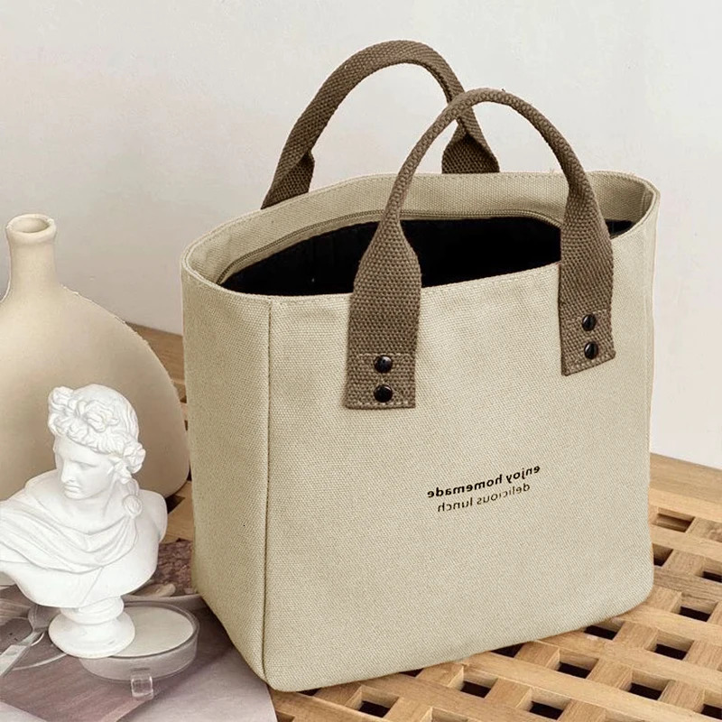 Womens Canvas Handbag Solid Color Casual Large Capacity Travel Bag 251110