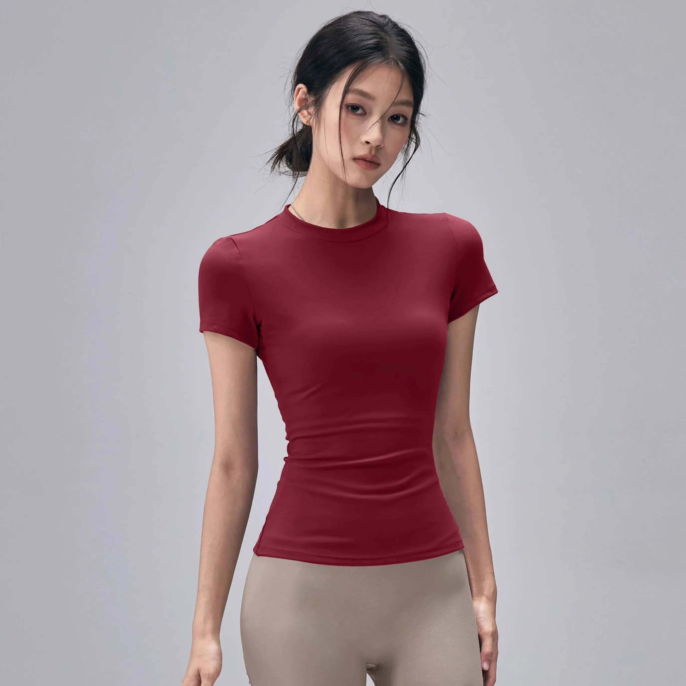Women's Outdoor Sports Shirt Yoga Wear Fitness Quick Dry Running T-Shirt Workout Top Female Sportswear Exercise Clothing