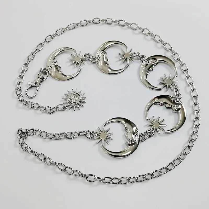 Fashion Moon Sun Metal Belt Retro Waist Chain Strap Belt Dress Jeans 1 piece X250410