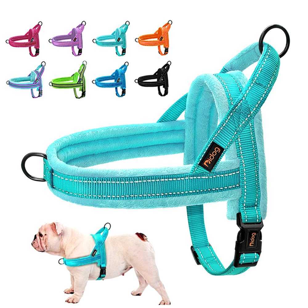 Warm Dog Harness Vest Winter Dog Harnesses Soft Padded Pet Training Harnesses Vests Adjustable For Small Large Dogs Bulldog Pug J251110