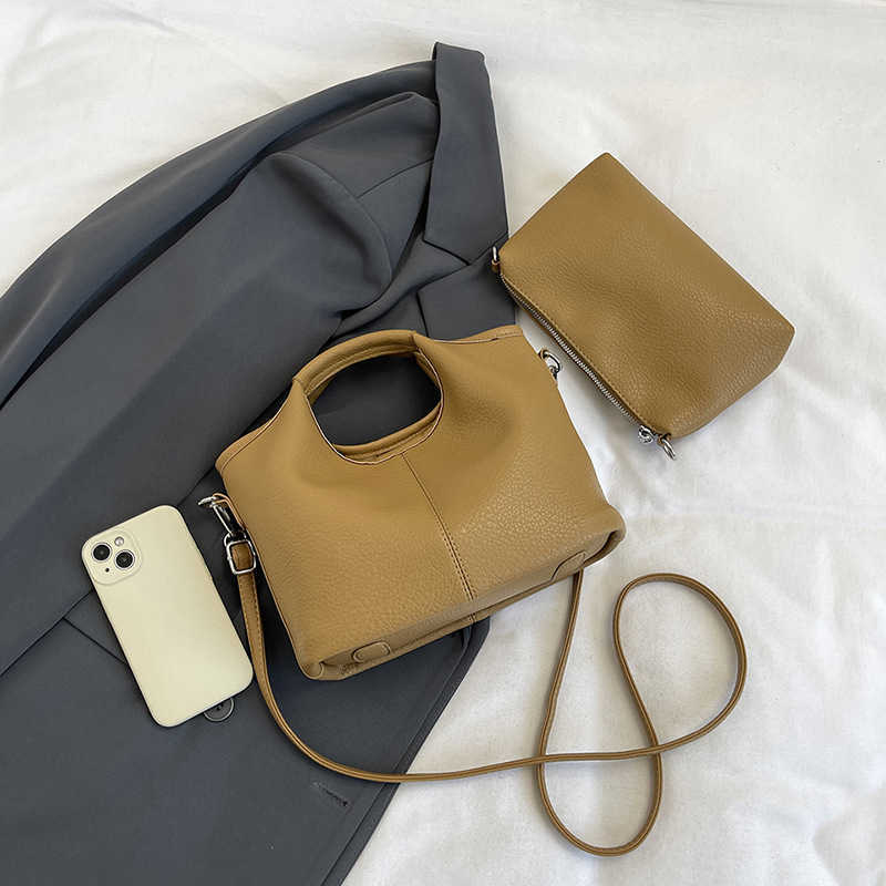 Fashion Mother-Daughter Bag for Women New Simple Elegant Bucket Bag Large Capacity Shoulder Crossbody Bag