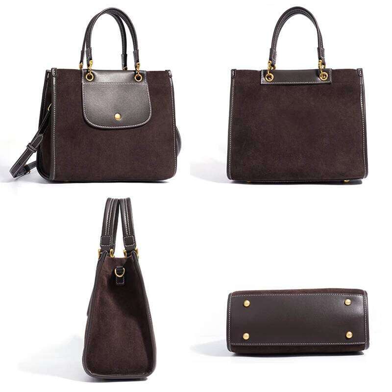 Korean Niche Design Women's Tote Commuter Briefcase Top Handle Single Shoulder Crossbody Bag For Work Stylish Handbag Suotong1110