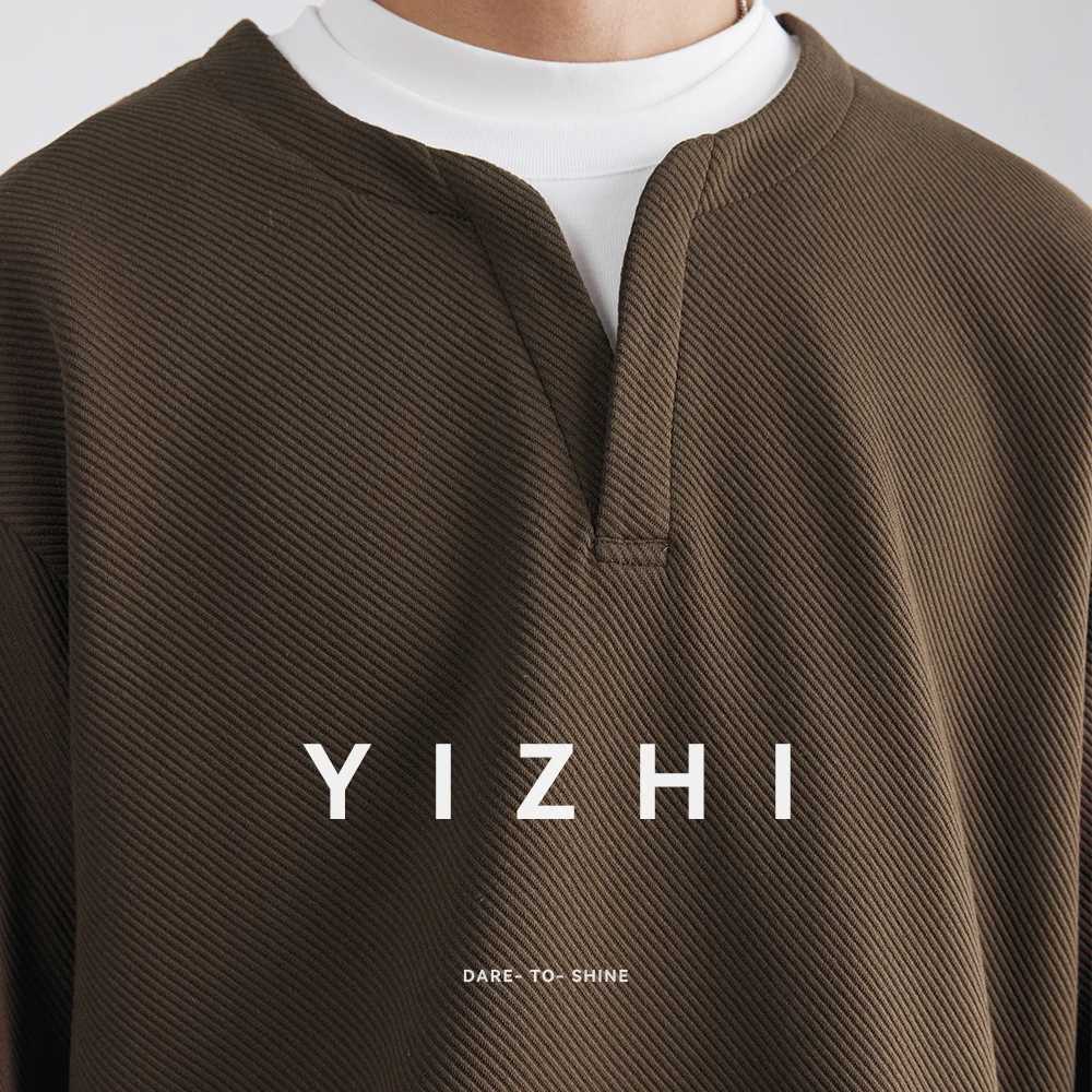 Autumn New Fashion High-end Fake Two-piece Sweatshirt Mens Loose Trendy Pullover Casual Bottoming Shirt Long-sleeved Top Men W251110W251110