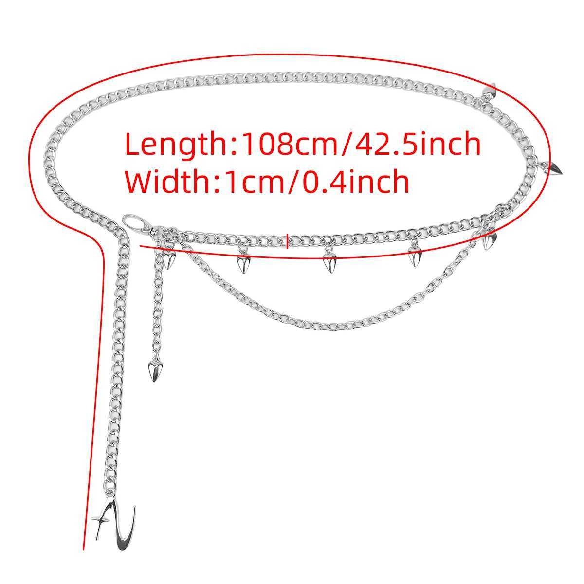 Metallic mti layer edge waist chain wens fashion dress inlaid with warm chain wens accessories X250410