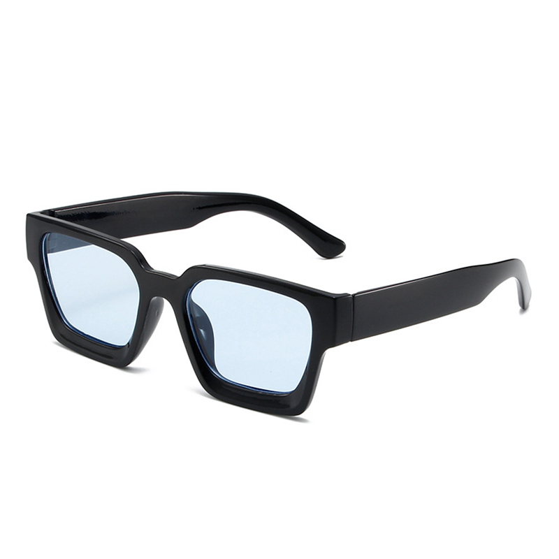 Box Simple European and American Sunglasses Modern Trendy Large Frame Propionic Acid Insert Sunglasses Women's Cross border New UV Protection