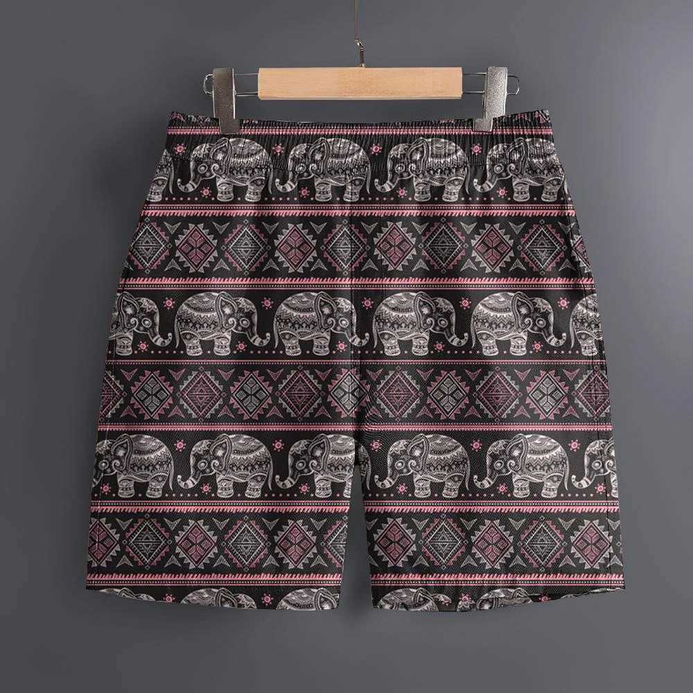 Mens Hawaiian 3D Elephant Race Pattern Beach Shorts Quick drying Outdoor Leisure Sports Shorts Fashion Mens Shorts X250410